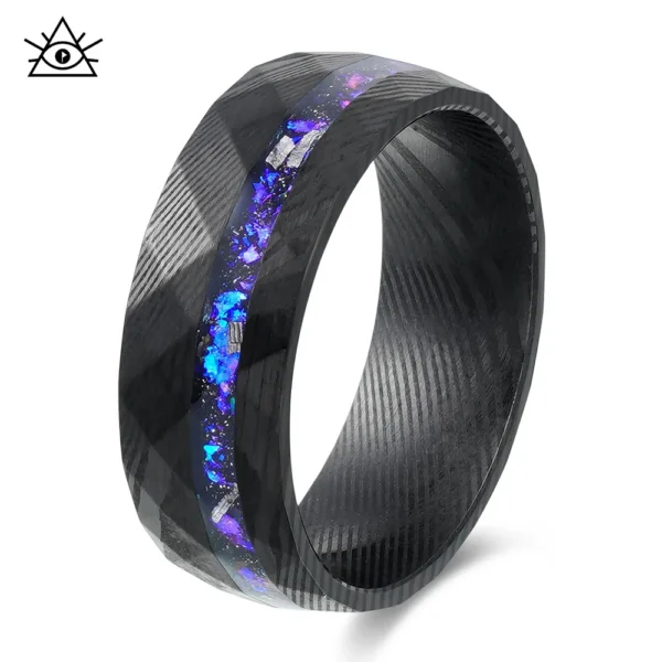 Black Hammered Ring - Men's & Couple Daily Fashion Jewelry