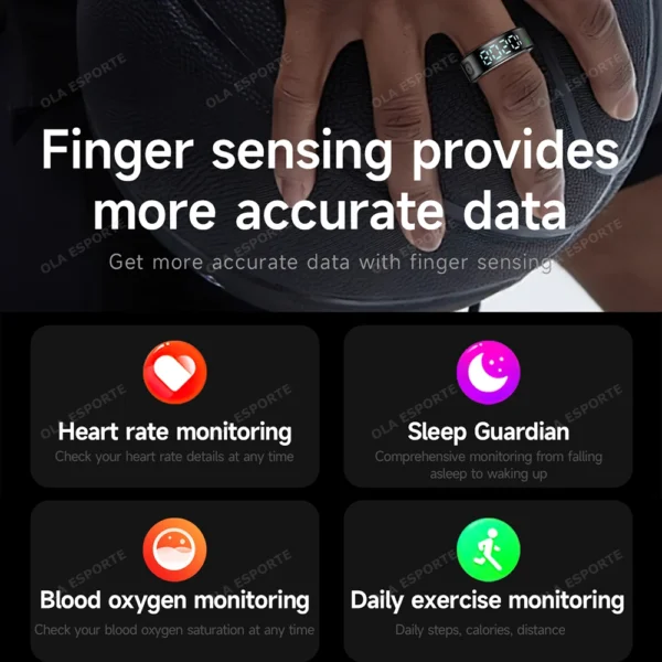 2025 SmartRing X - Touch Screen, Gesture Swipe, Health Monitoring - Image 3