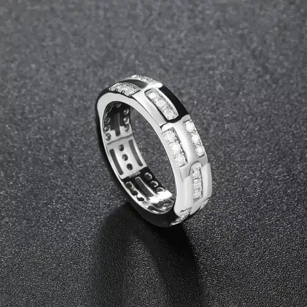 Party Ring - Sparkling Moissanite & 925 Silver Jewelry - Image 3