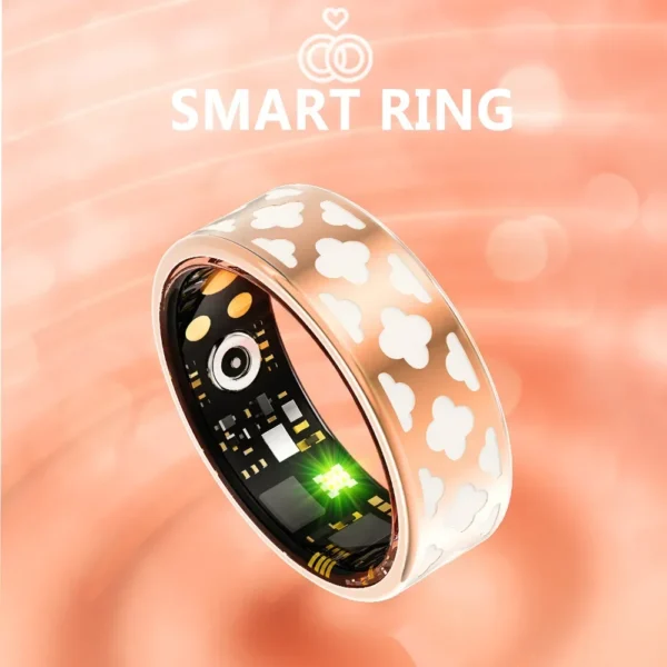 Yini R10 Enamel Color Fitness Ring - Heart Rate, Blood Oxygen & Pedometer